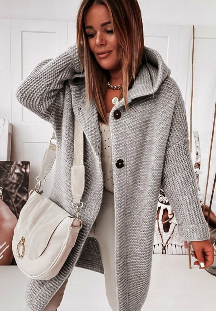 Plus Size Loose Cardigan Sweater for Women