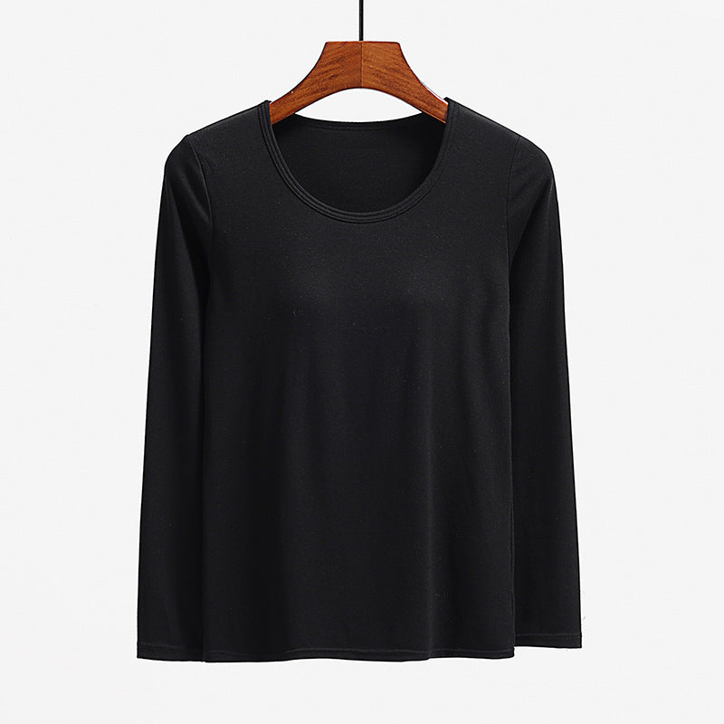 Autumn Long Sleeve Top with Built-in Bra for Women