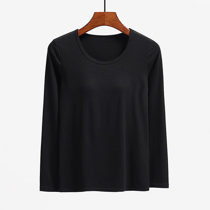Autumn Long Sleeve Top with Built-in Bra for Women