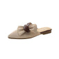 Spring Women's Korean Style Pointed Flat Half Slippers
