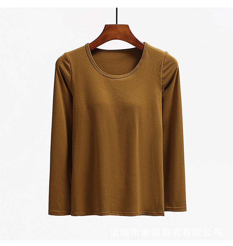 Autumn Long Sleeve Top with Built-in Bra for Women