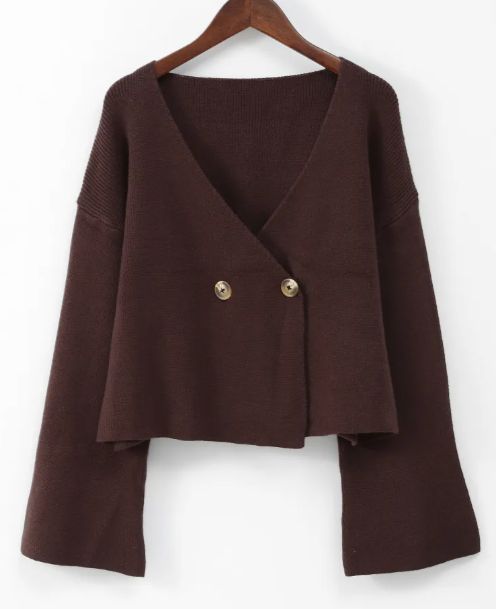 Solid Knit Cardigan Top