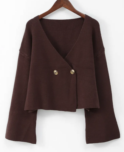 Solid Knit Cardigan Top