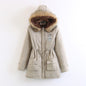 Thick Cotton Coat with Hood and Lamb Fleece Lining