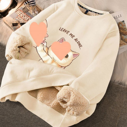 Thickened Printed Sweater for Women