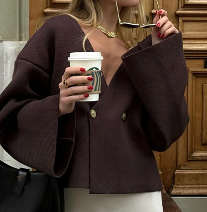 Solid Knit Cardigan Top