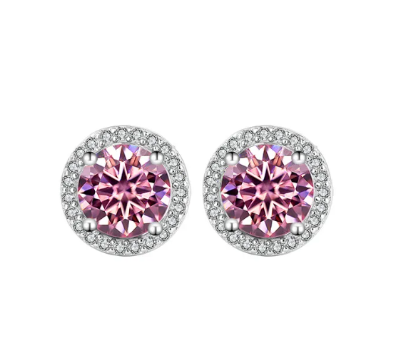 Moissanite Elegance S925 Sterling Silver Stud Earrings
