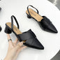 Stylish Chunky Heeled Pointed-Toe Women's Shoes
