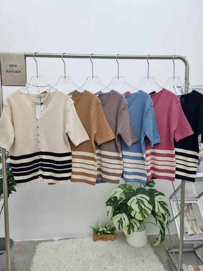 TOPPING Stripe Knitted Top