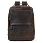 Retro Genuine Leather Backpack for Men and Students