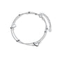 S925 Silver Double Layer Heart Bracelet