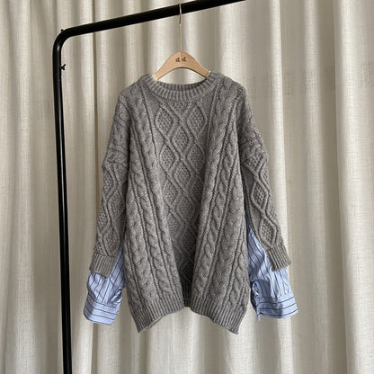 Large Size Slimming Knit Sweater for Women