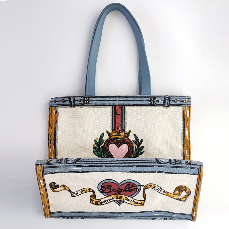 Fashionable Women’s Full Color Canvas Shoulder Bag