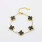 High-End Four Leaf Clover Bracelet in Titanium Steel