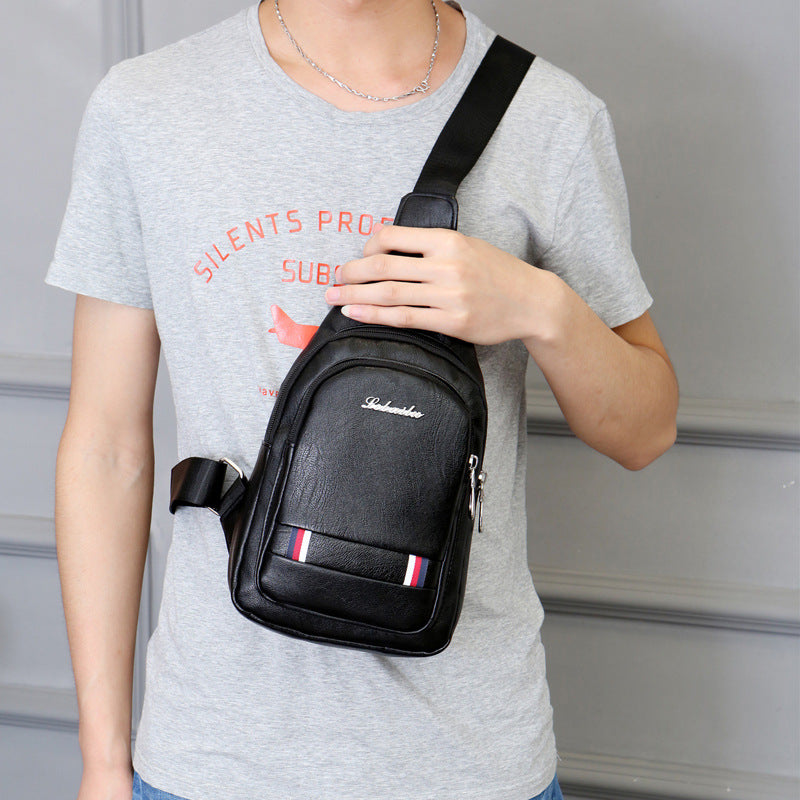 Soft Leather Small Crossbody Bag for Men