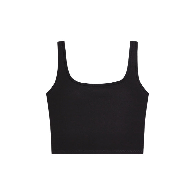 Cropped Sleeveless Top with Built-in Bra for Women