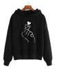 Casual Printed Hooded Sweater for Women