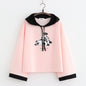 Vintage College Style Hooded Sweater for Women