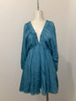 PLUNGE NECK MINI BOHO DRESS