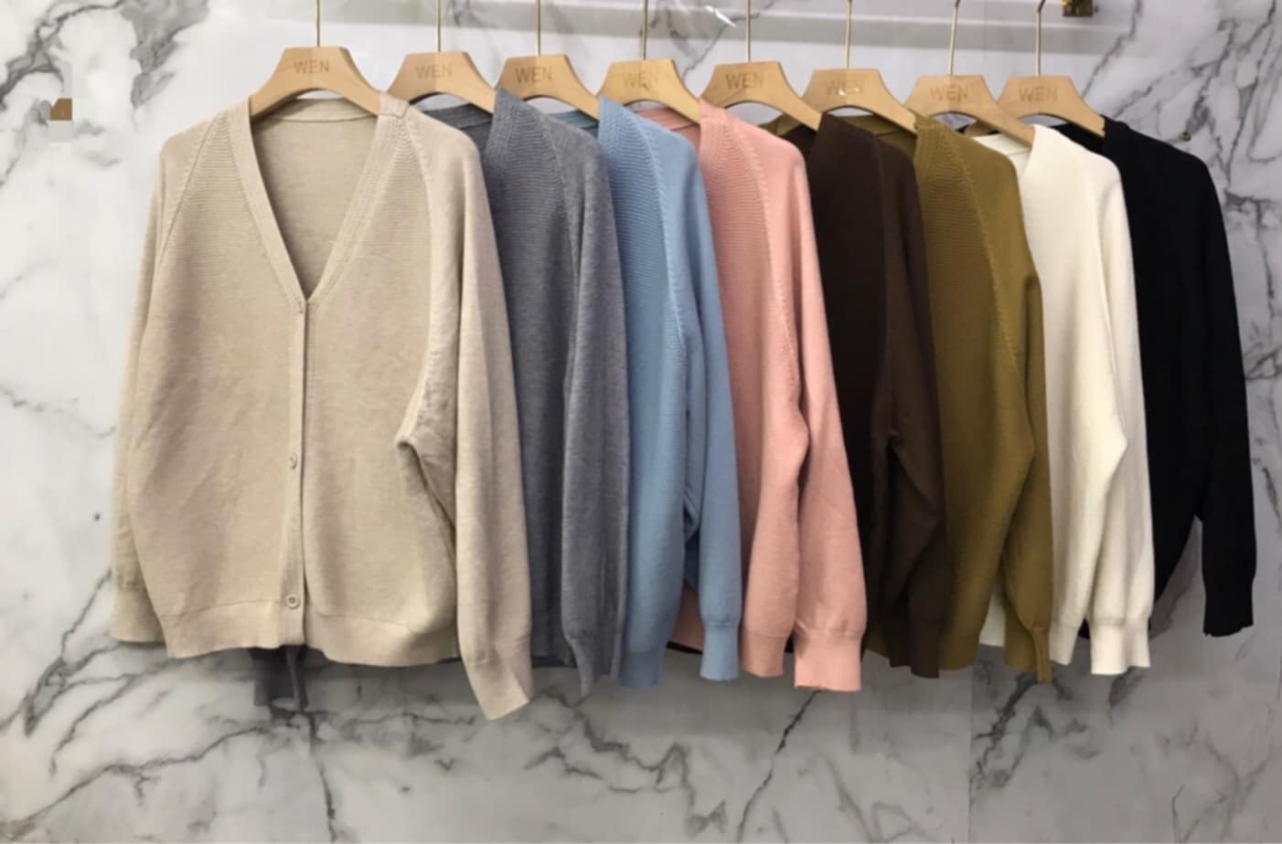 Plain knitted cardigan 97