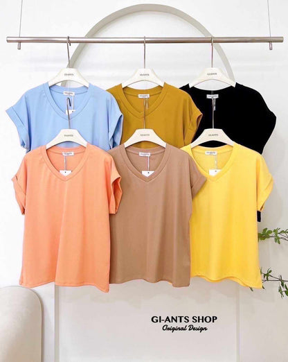 Gi-ants Vneck folded sleeves