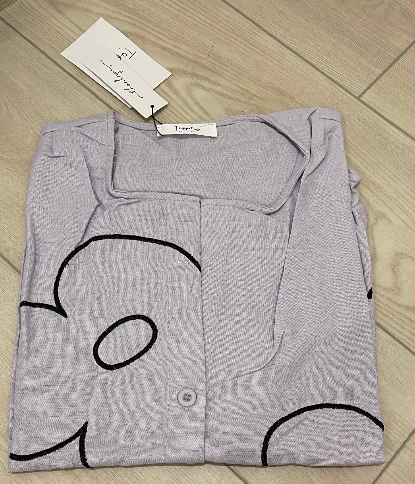 TOPPING Linen Buttoned Top