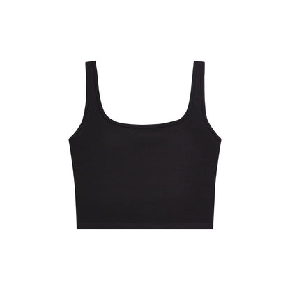Cropped Sleeveless Top with Built-in Bra for Women