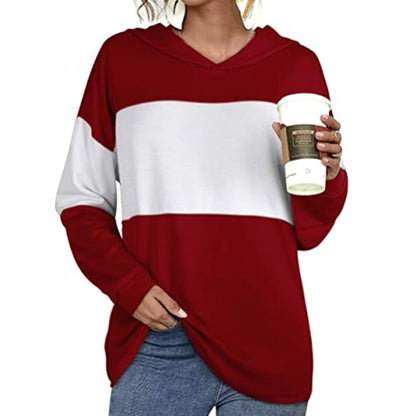 Hooded Long-Sleeved Casual Sweater for Women
