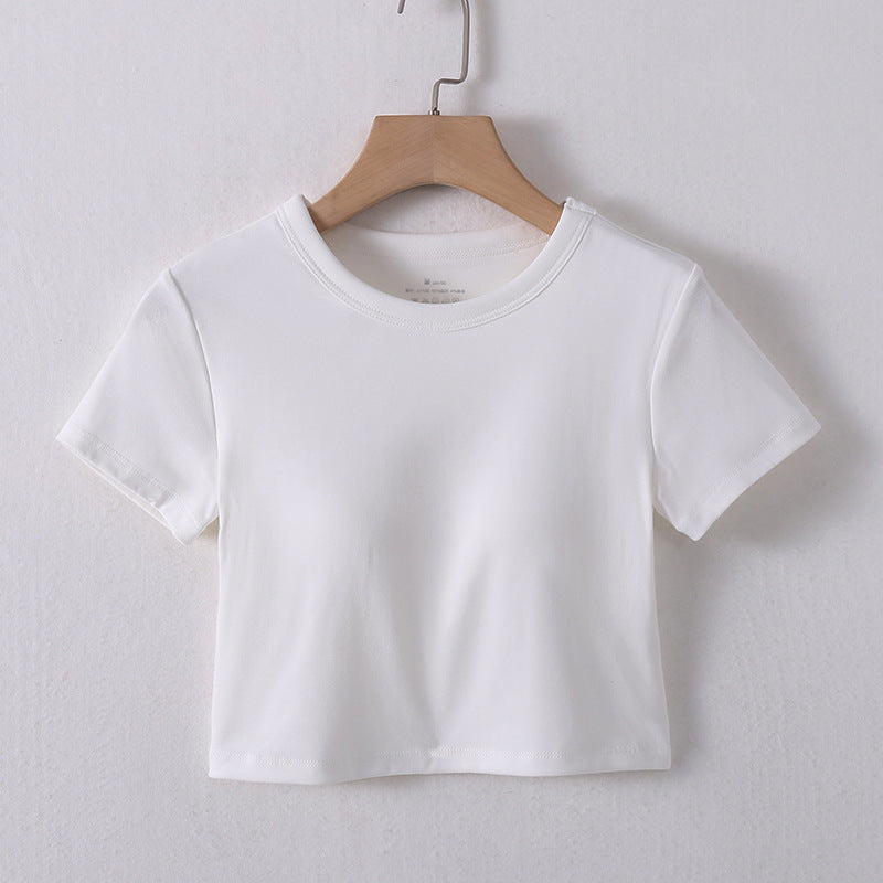 Summer Crop Top with Built-in Bra for Women