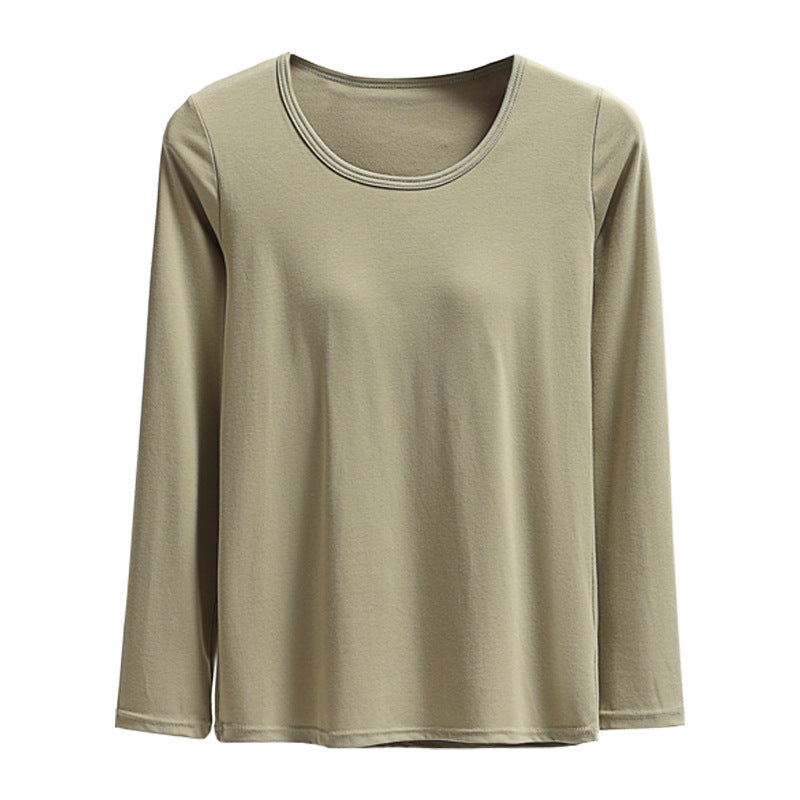 Autumn Long Sleeve Top with Built-in Bra for Women