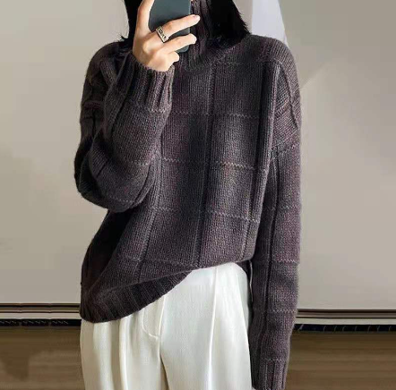 Thick Knitted Woolen Sweater for Women