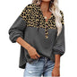 Leopard Print Hooded Casual Sweater for Women