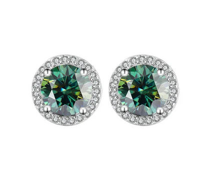 Moissanite Elegance S925 Sterling Silver Stud Earrings