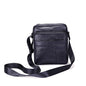 Leather Embossed Zipper Shoulder Satchel Bag for Men
