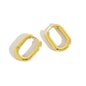 S925 Silver Vintage Geometric Oval Earrings