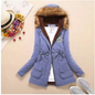 Thick Cotton Coat with Hood and Lamb Fleece Lining