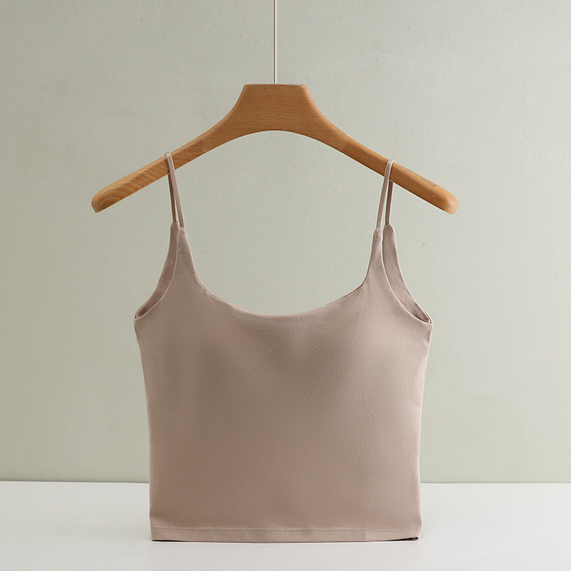 Cotton Seamless Bra Tank Top for Women Summer