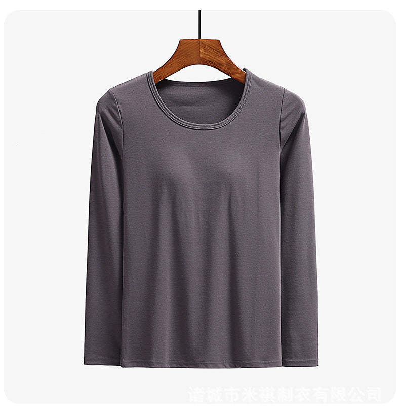 Autumn Long Sleeve Top with Built-in Bra for Women