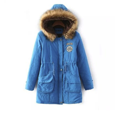 Thick Cotton Coat with Hood and Lamb Fleece Lining