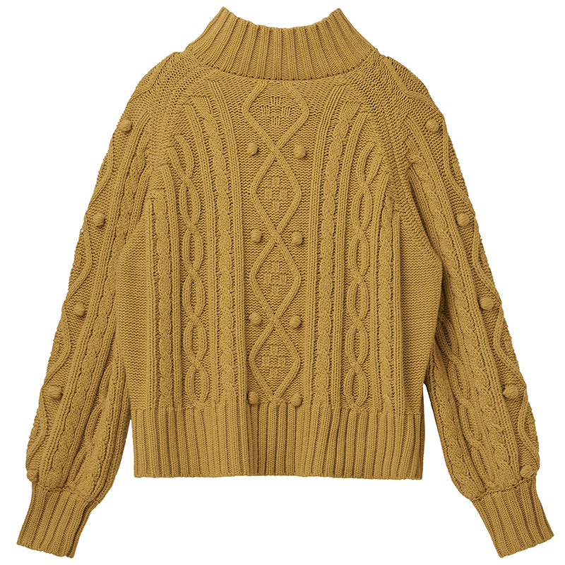 Vintage Red Turtleneck Sweater for Women