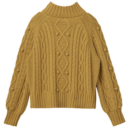 Vintage Red Turtleneck Sweater for Women