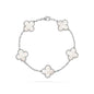 High-End Four Leaf Clover Bracelet in Titanium Steel