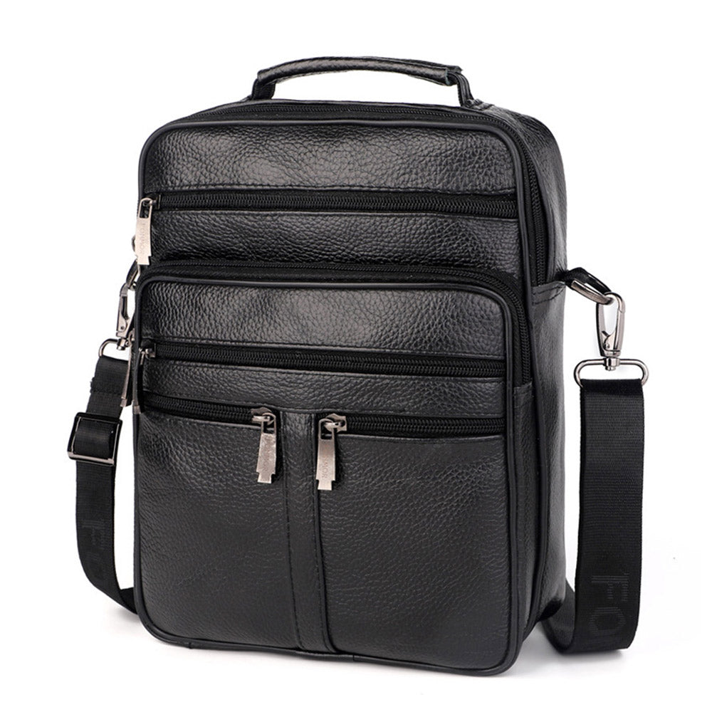 Genuine Leather Multifunctional Crossbody Bag for Men