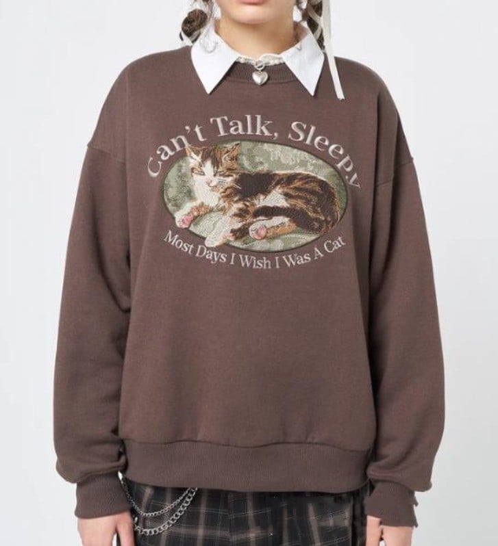 Casual Long-sleeved Printed Sweater for Women