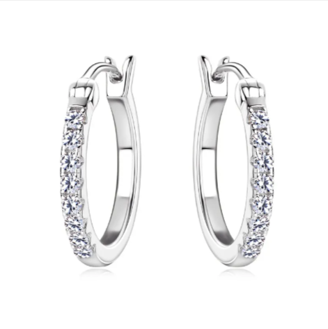 S925 Moissanite Stud Earrings