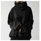 Loose High Neck Pullover Sweater for Women
