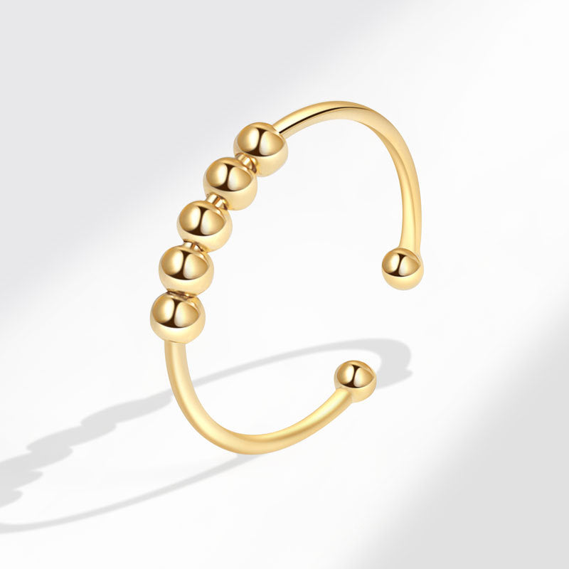S925 Sterling Silver Rotatable Stress Relief Ring
