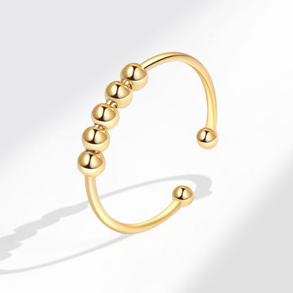S925 Sterling Silver Rotatable Stress Relief Ring