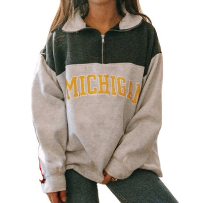 Printed Long-Sleeved Blouse Sweater for Women
