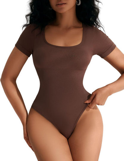 Square-Neck Seamless Corset Top